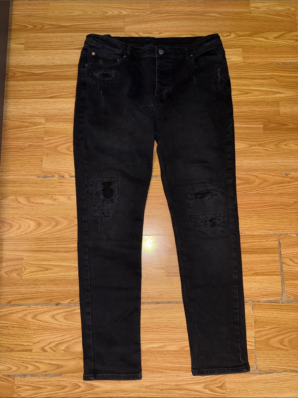 Ksubi Black Distressed Slim Jeans